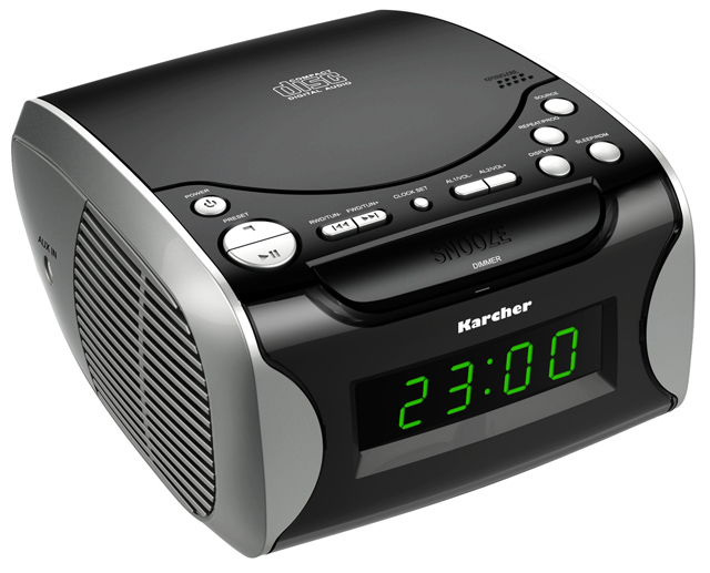 Karcher UR 1306 Stereo Uhrenradio CD Player AUX Eingang Wecker PLL Radio Display eBay